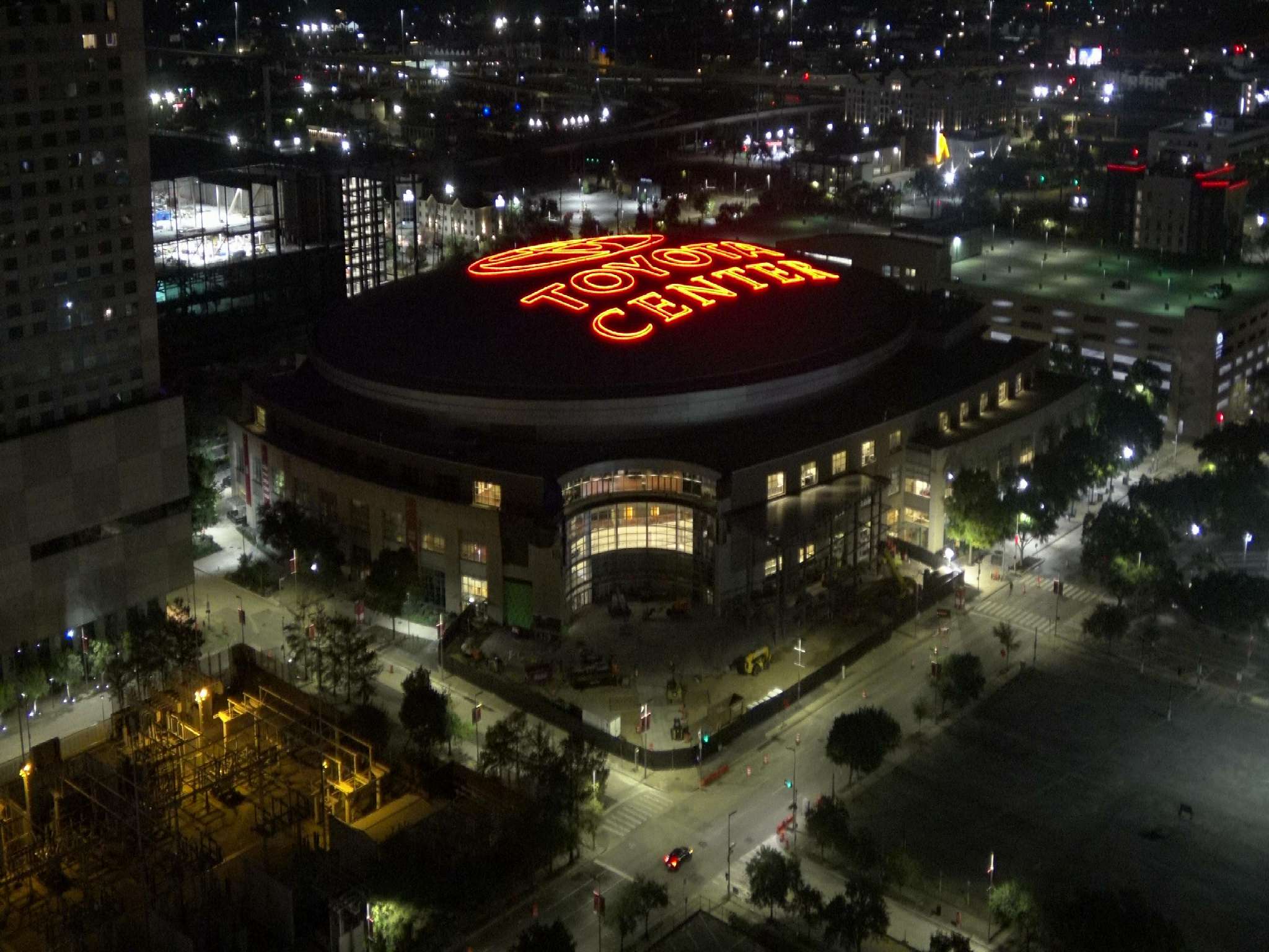 Toyota Center renovation progress camera